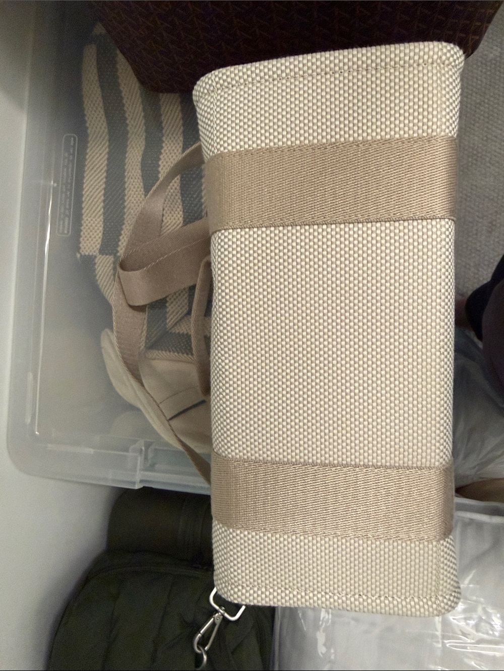 lululemon athletica Cream and Tan Canvas Tote - Picture 6 of 7
